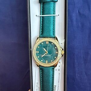 Elegant Teal and Gold Women's Watch